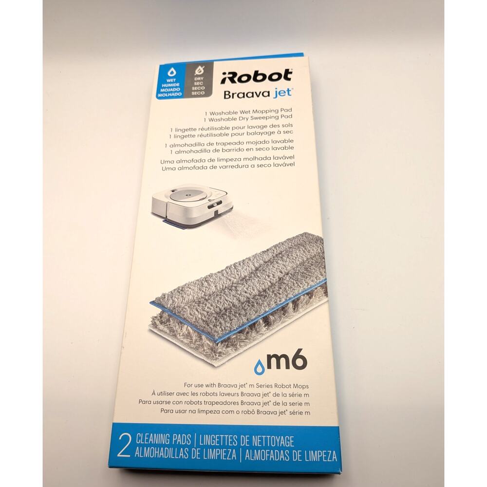 iROBOT Braava Jet m6 Washable Wet & Dry Cleaning Pads 2 Pack NEW
